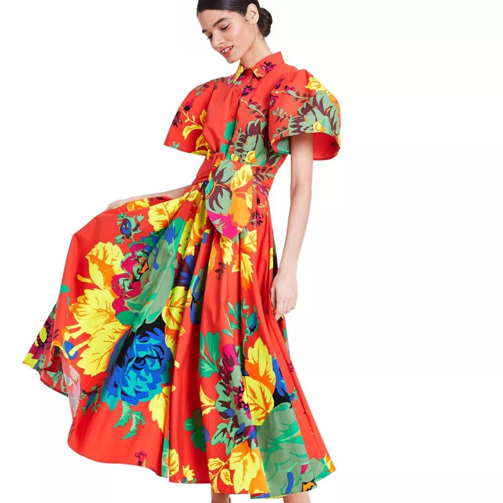 Christopher John Rogers for Target Floral Puff Sleeve Shirtdress